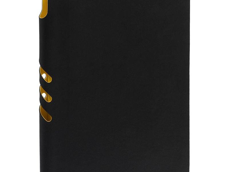 Ежедневник Flexpen Black, недатированный, черный с желтым