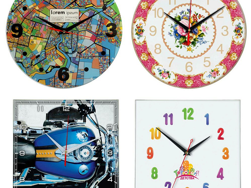 Часы стеклянные на заказ Time Wheel