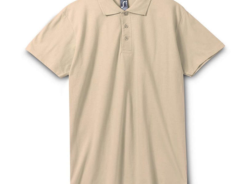 Рубашка поло мужская Spring 210, бежевая