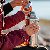 Термос Flask 1000, вакуумный, стальной зеркальный