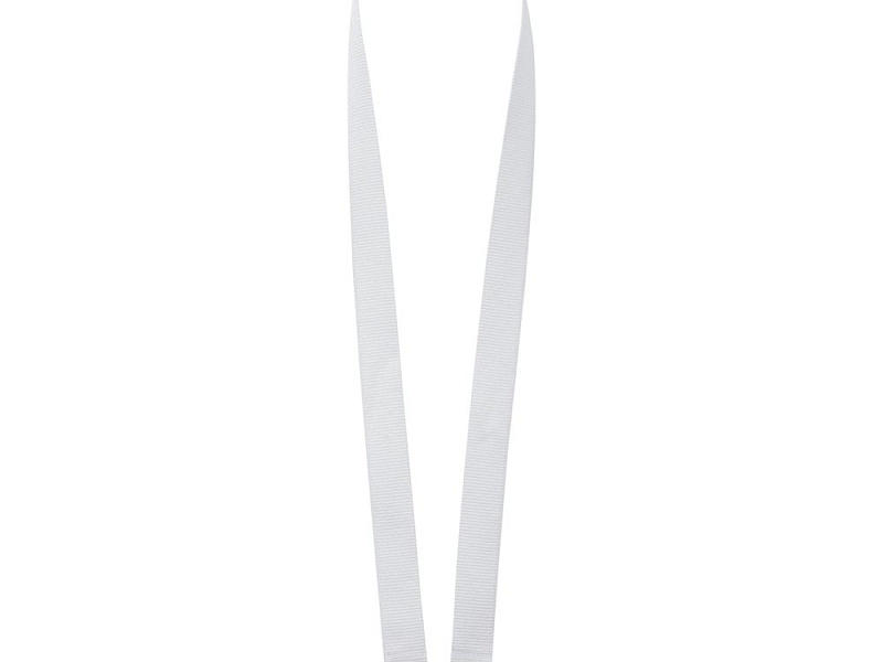 Лента для бейджа с 2 карабинами Carabine Duo, белая