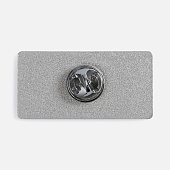 Значок Sanga Matto, серебристый глянцевый