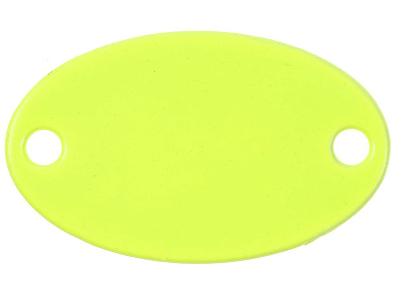 Шильдик металлический Alfa Oval, желтый неон