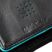 Кошелек Partinico, черный с бирюзовым