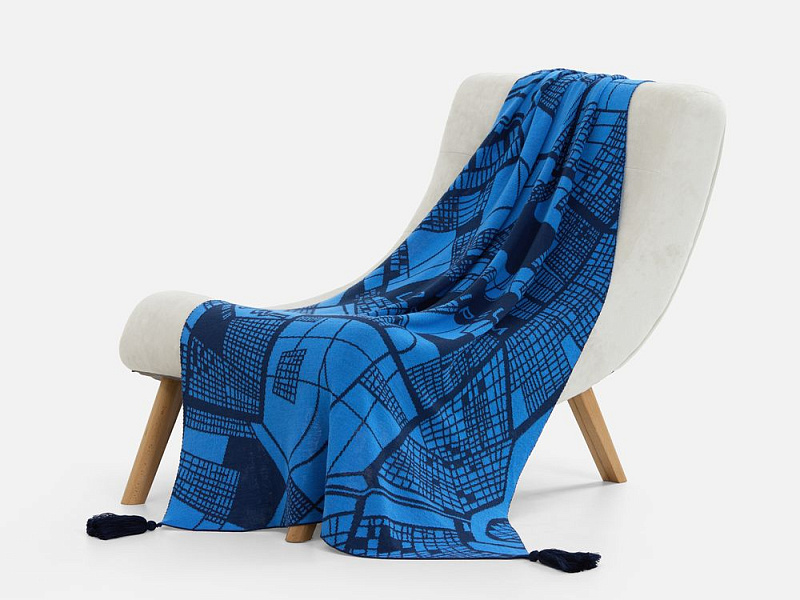 Плед на заказ Tricksy Net Light, XL, полушерсть