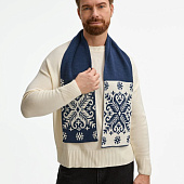 Шарф Wintertude M, синий с белым