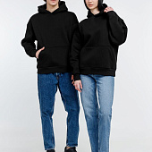 Худи оверсайз унисекс Go Easy, черное