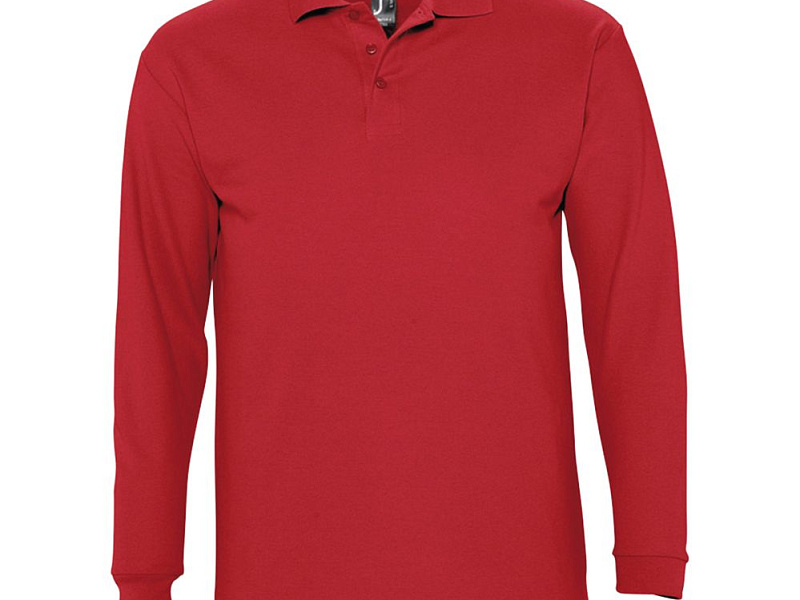 Рубашка поло мужская с длинным рукавом Winter II 210 красная
