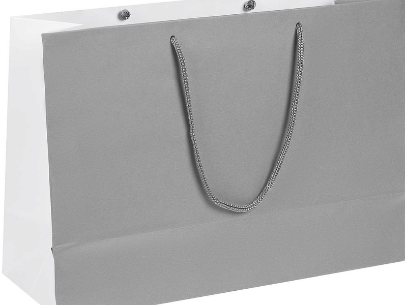 Пакет бумажный Bicolor, белый с серым