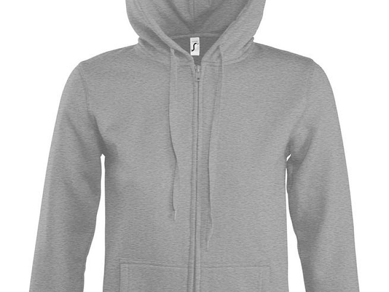 Толстовка женская на молнии с капюшоном Seven Women, серый меланж