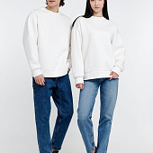 Свитшот оверсайз унисекс True Self, молочно-белый