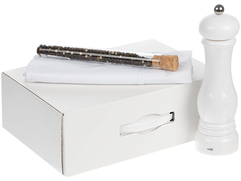 Набор Gambit с мельницей и фартуком, белый