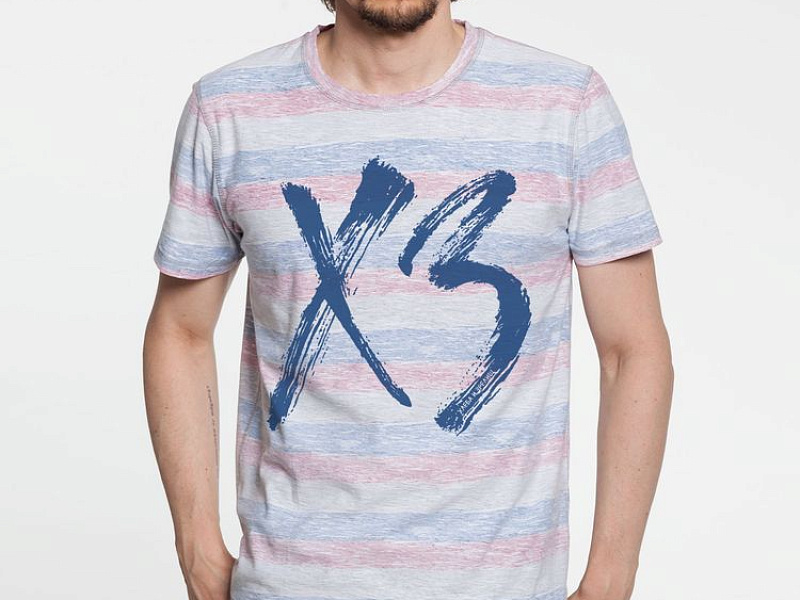 Футболка «ХЗ» двусторонняя, красная с синим