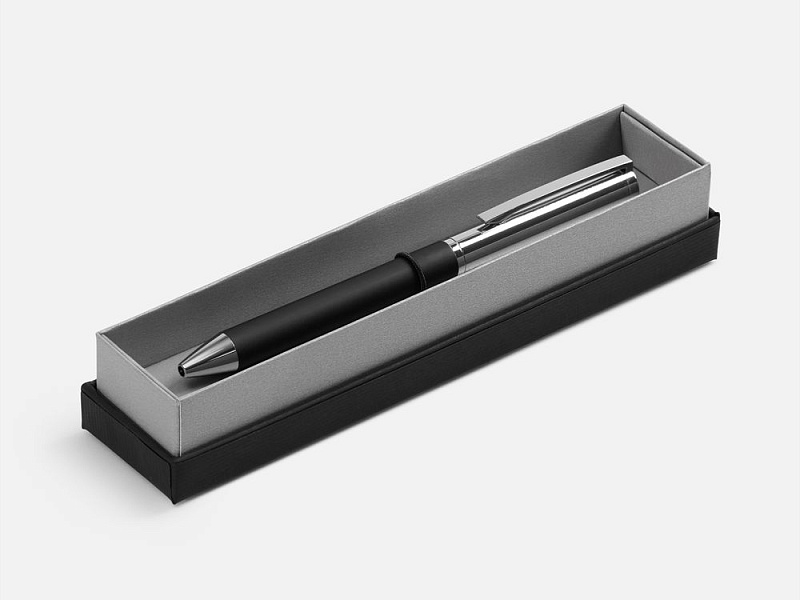 Ручка шариковая Eyeshot Soft Touch в футляре, черная