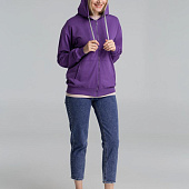 Толстовка на молнии с капюшоном Unit Siverga, фиолетовая