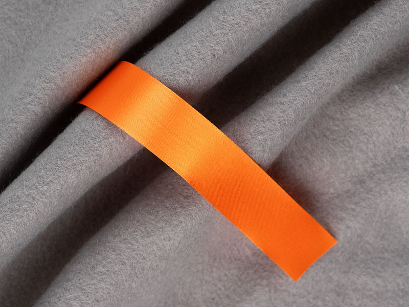 Лента сатиновая Satin 20 L, оранжевая, 130 см
