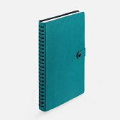 Ежедневник Strep Front на заказ, недатированный, бирюзовый