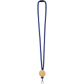 Шнурок для бейджа Tube Wood, синий