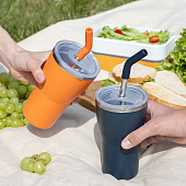 Термостакан Sapporo без логотипа, темно-синий