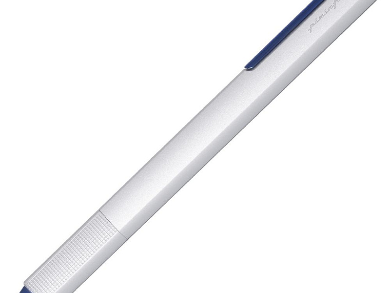 Ручка шариковая PF One, серебристая с синим