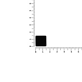 Квадратный шильдик на резинку Epoxi, черный