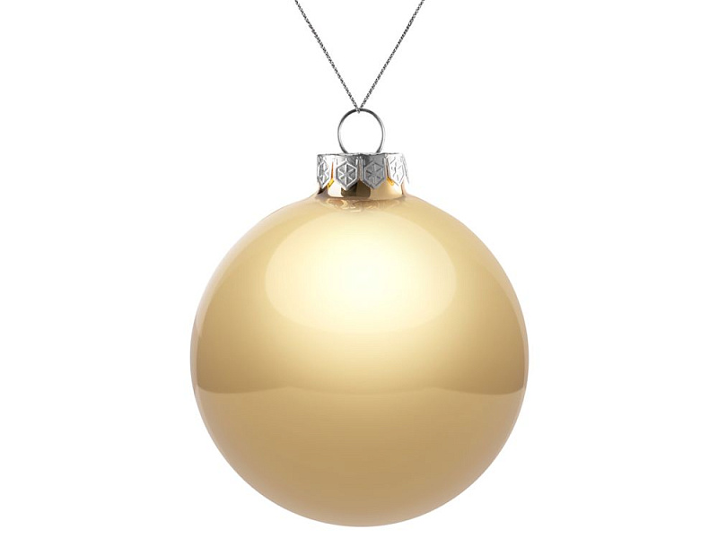 Оформительский шар Finery, 8 см, глянцевый золотистый