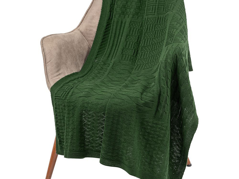 Плед Snippet, темно-зеленый