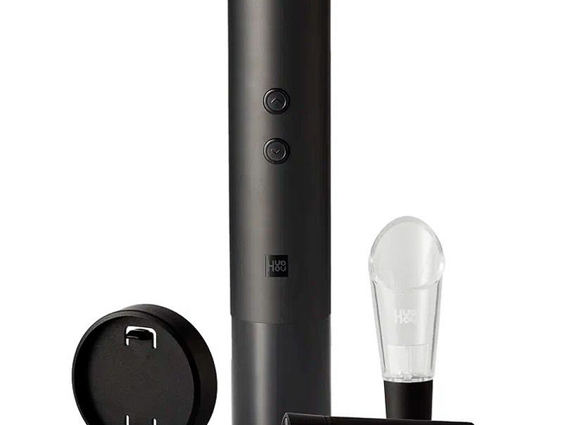 Винный набор HuoHou Electric Wine Bottle Opener 4 in 1, черный