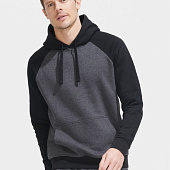 Толстовка унисекс Seattle, темный меланж с черным