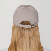 Бейсболка Canopy, серая с черным кантом