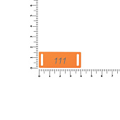 Шильдик металлический Kova, оранжевый неон