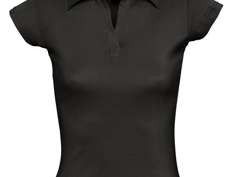 Рубашка поло женская без пуговиц Pretty 220, черная