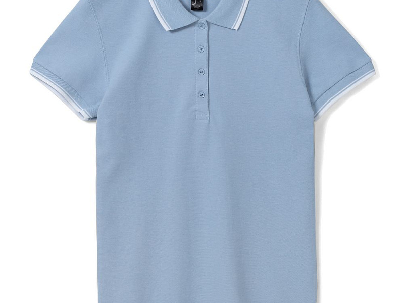 Рубашка поло женская Practice Women 270, голубая с белым