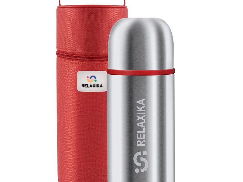 Термос Relaxika Duo 750 в чехле, стальной