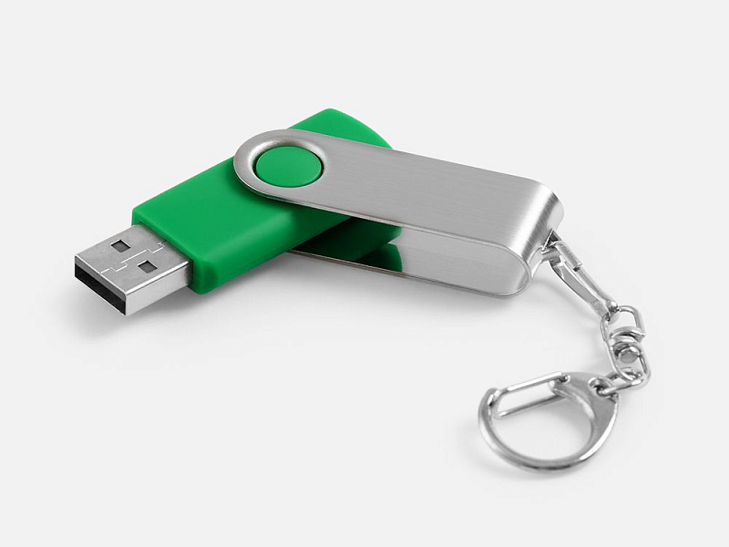 Флешка Twist, зеленая, 8 Гб
