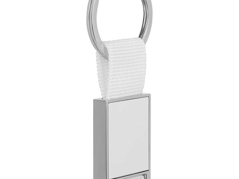 Брелок Stropp с тканевой вставкой, белый