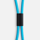 Кабель-ланьярд energyFlex Power Delivery 60 Вт, голубой