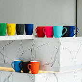 Кружка Good Morning с покрытием софт-тач, ver.2, синяя