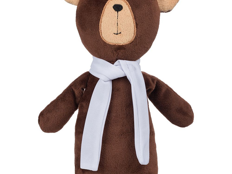 Мягкая игрушка Beastie Toys, мишка с белым шарфом