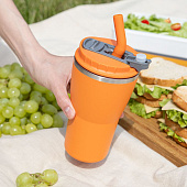 Термостакан Sapporo без логотипа, оранжевый