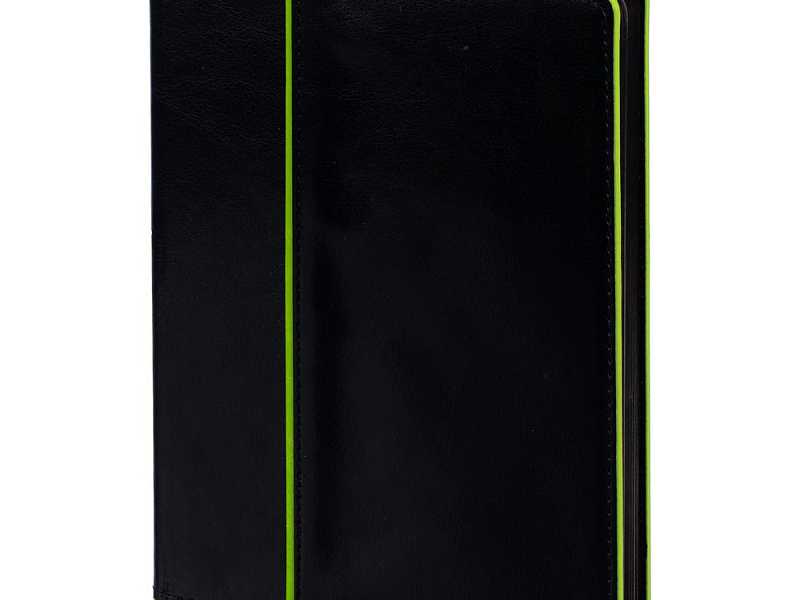 Ежедневник Alanis, недатированный, черный с зеленым