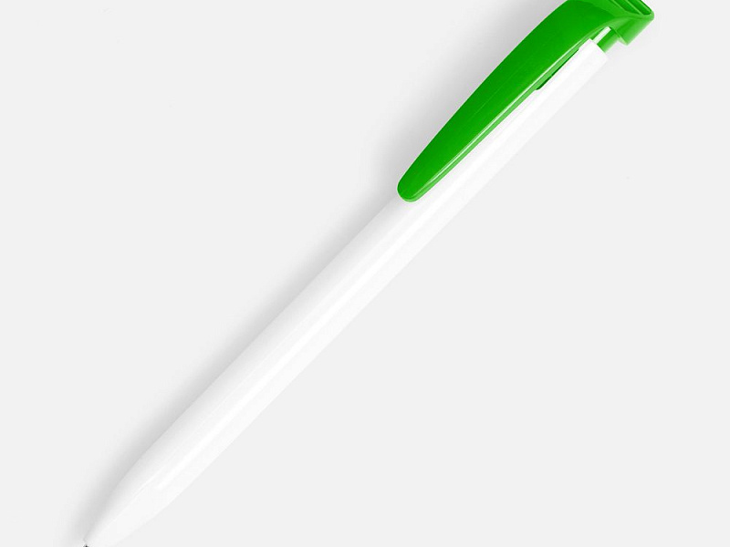 Ручка шариковая Favorite, белая с зеленым