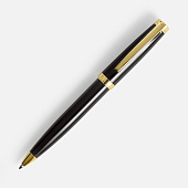 Ручка шариковая Letra Gold, глянцевая, черная