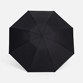 Зонт наоборот складной Futurum со светоотражающим кантом, черный