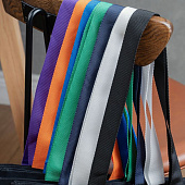 Холщовая сумка BrighTone, черная с оранжевыми ручками