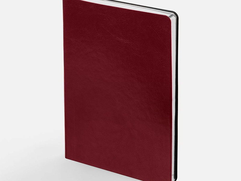Ежедневник Nebraska Flex, недатированный, бордовый с серебристым