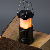 Кемпинговый фонарь с имитацией пламени Lindau Flame, черный