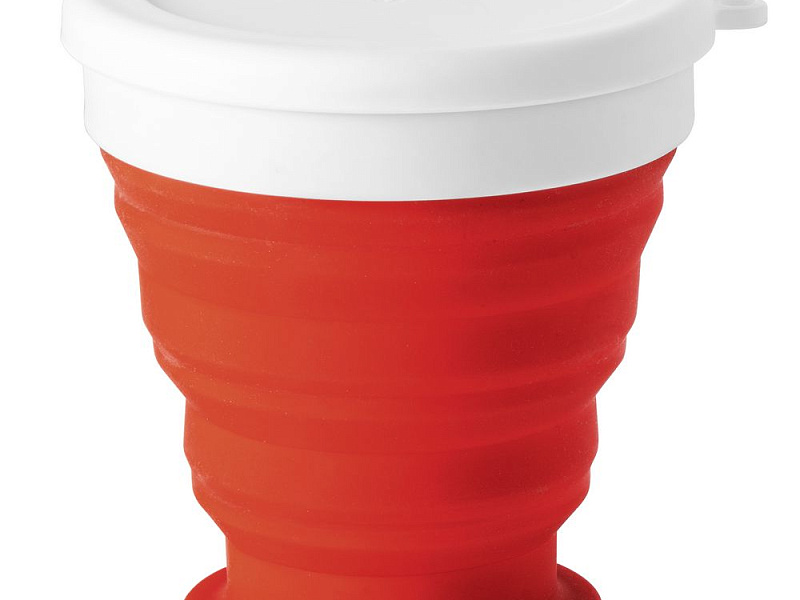 Складной стакан с крышкой Astrada, красный