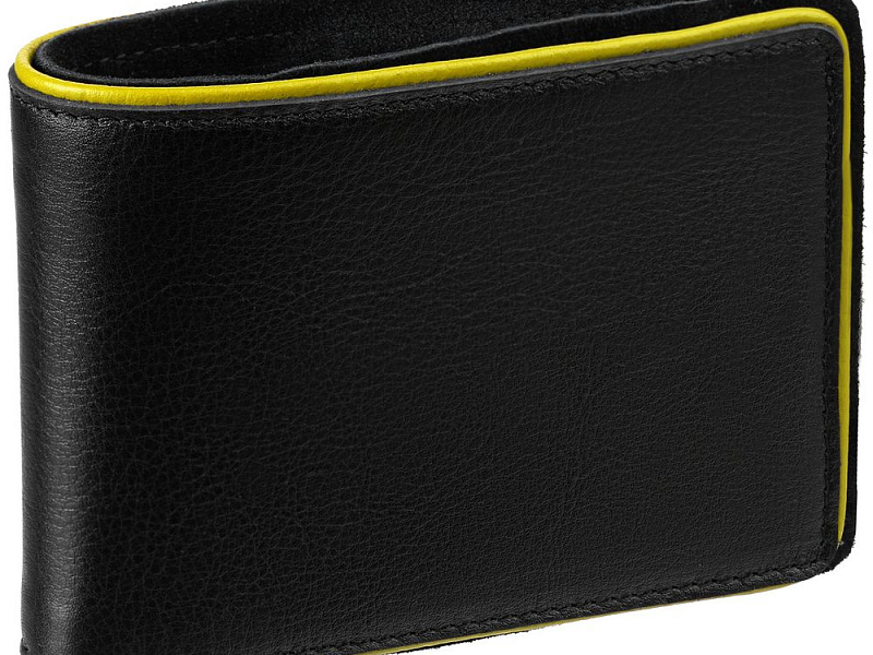 Кошелек Partinico, черный с желтым