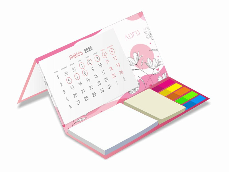 Календарь настольный Sticky на заказ, ver.2, 50 листов